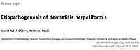 Etiopathogenesis of dermatitis herpetiformis.