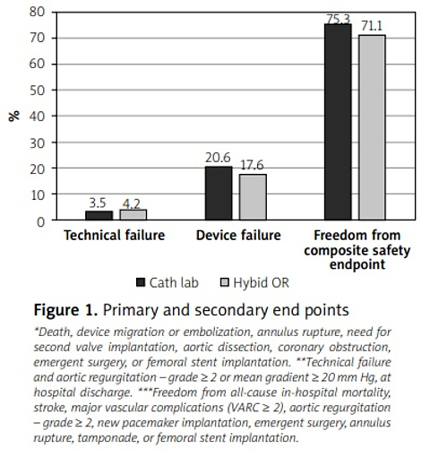 Comparison of transcatheter aortic valve replacement performed in a hybrid operating room versus a catheterization laboratory
